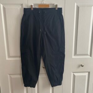 Black cotton Cargo Jogger Pants
